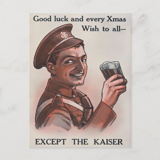 Vintage WW1 Weihnachtspostkarte Postkarte (Vorderseite)