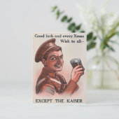 Vintage WW1 Weihnachtspostkarte Postkarte (Stehend Vorderseite)