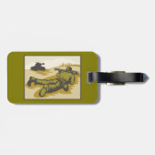 Vintage WW2 Bazooka Soldier and Tank Gepäckanhänger (Rückseite horizontal)