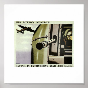 Vintage WW2-Propaganda Poster