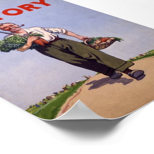 Vintage WW2-Propaganda Poster (Ecke)