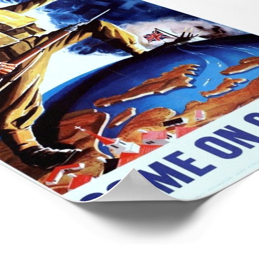 Vintage WW2-Propaganda Poster (Ecke)