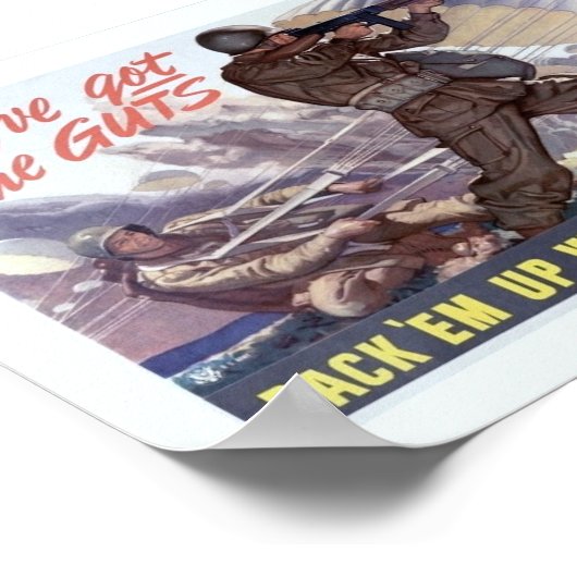 Vintage WW2-Propaganda Poster (Ecke)