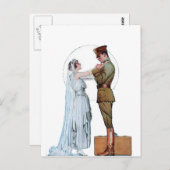 Vintage WWI Army Bride Postkarte (Vorne/Hinten)