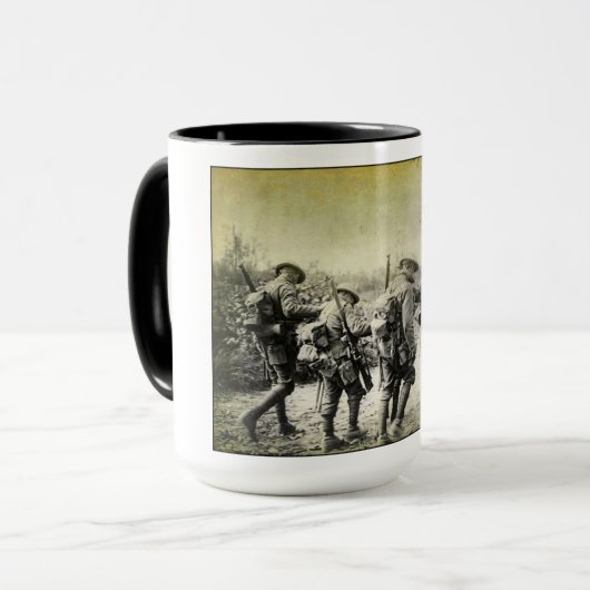 Vintage WWI-Foto-Tasse Tasse (Vorderseite Links)