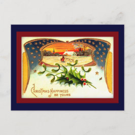 Vintage WWI Patriotische Weihnachtspostkarte Feiertagspostkarte