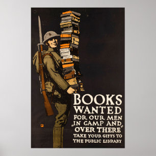 Vintage WWII amerikanische Militärbibliothek  Poster