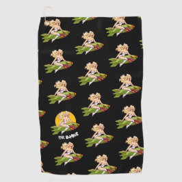 Vintage-WWII-Pinup-Bomber-United-States-Army-Air-F Golfhandtuch