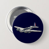 Vintage WWII US Flugzeuge Button (Vorne & Hinten)