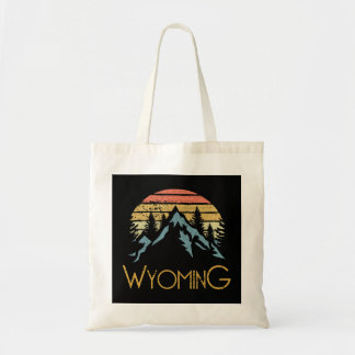Vintage WY, Wyoming Mountains Outdoor Adventure Tragetasche