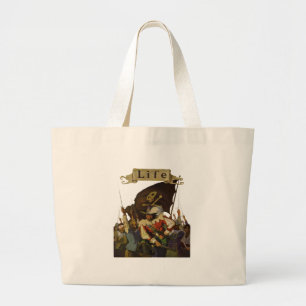 Vintage Wyeth-Illustration Piratenleben Jumbo Stoffbeutel