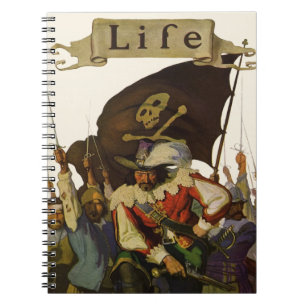 Vintage Wyeth-Illustration Piratenleben Notizblock