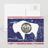 Vintage WYOMING-Fahne Postkarte (Vorne/Hinten)