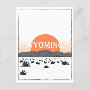 Vintage Wyoming Postkarte