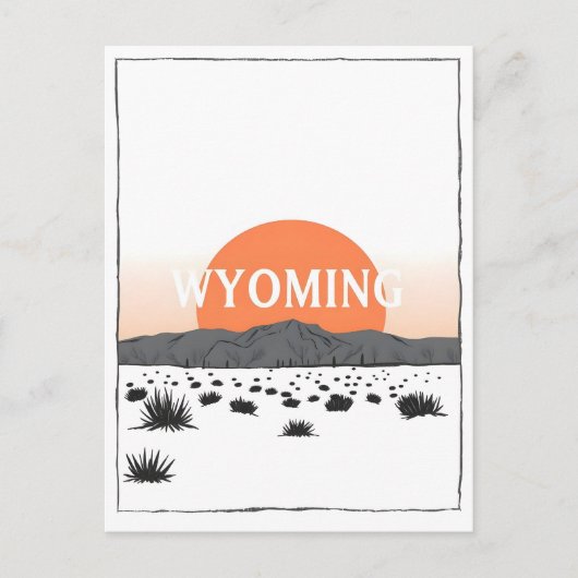 Vintage Wyoming Postkarte (Vorderseite)