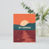 Vintage Wyoming Postkarte (Stehend Vorderseite)