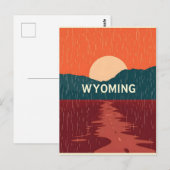 Vintage Wyoming Postkarte (Vorne/Hinten)