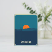 Vintage Wyoming Postkarte (Stehend Vorderseite)