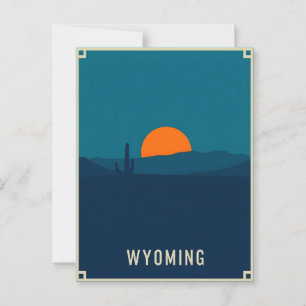 Vintage Wyoming Postkarte