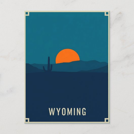 Vintage Wyoming Postkarte (Vorderseite)