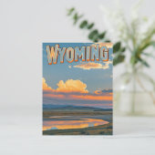 Vintage Wyoming Postkarte (Stehend Vorderseite)