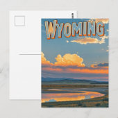 Vintage Wyoming Postkarte (Vorne/Hinten)