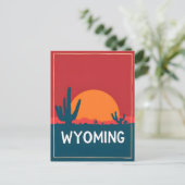 Vintage Wyoming Postkarte (Stehend Vorderseite)