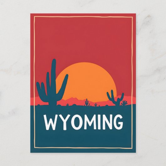 Vintage Wyoming Postkarte (Vorderseite)