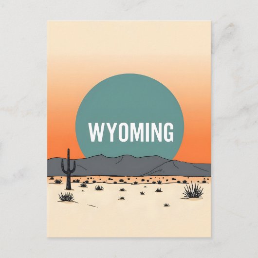 Vintage Wyoming Postkarte (Vorderseite)