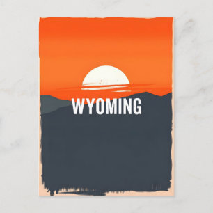 Vintage Wyoming Postkarte