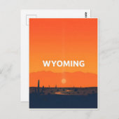 Vintage Wyoming Postkarte (Vorne/Hinten)