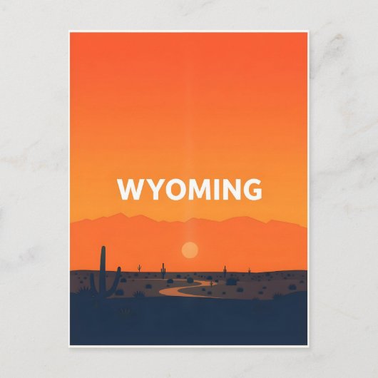 Vintage Wyoming Postkarte (Vorderseite)