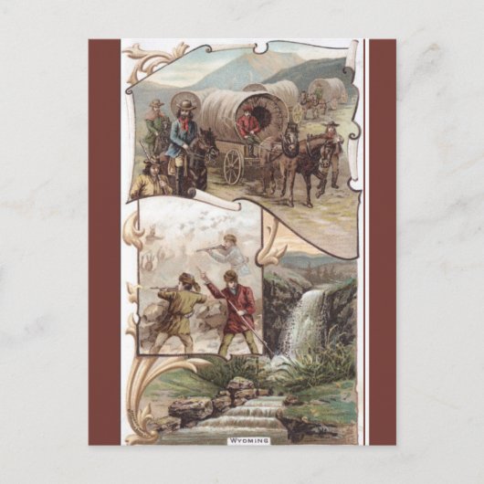 Vintage Wyoming Postkarte (Vorderseite)