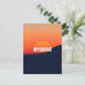 Vintage Wyoming Postkarte (Stehend Vorderseite)