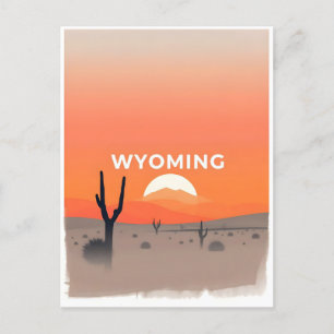 Vintage Wyoming Postkarte