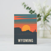Vintage Wyoming Postkarte (Stehend Vorderseite)