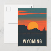 Vintage Wyoming Postkarte (Vorne/Hinten)