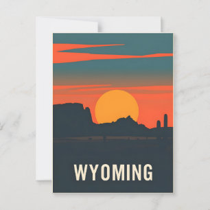 Vintage Wyoming Postkarte