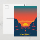 Vintage Wyoming Postkarte (Vorne/Hinten)