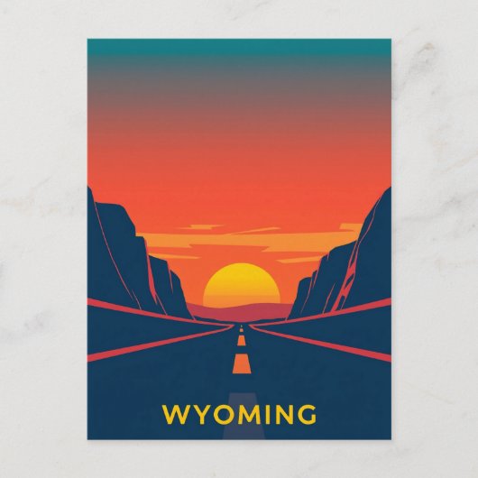 Vintage Wyoming Postkarte (Vorderseite)