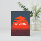 Vintage Wyoming Postkarte (Stehend Vorderseite)