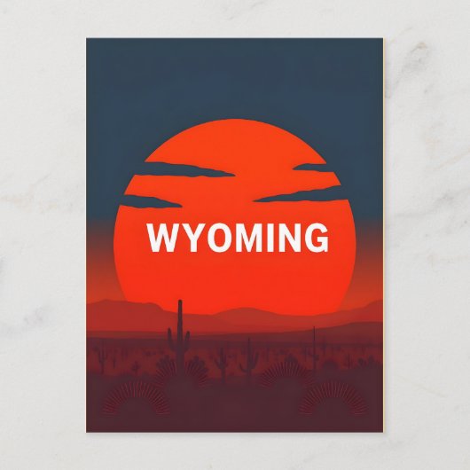 Vintage Wyoming Postkarte (Vorderseite)