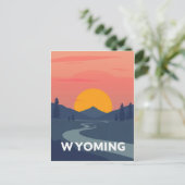 Vintage Wyoming Postkarte (Stehend Vorderseite)