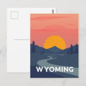 Vintage Wyoming Postkarte (Vorne/Hinten)