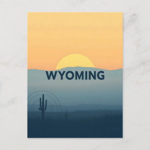 Vintage Wyoming Postkarte