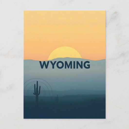 Vintage Wyoming Postkarte (Vorderseite)