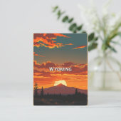 Vintage Wyoming Postkarte (Stehend Vorderseite)