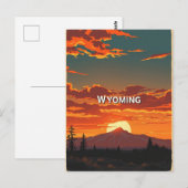 Vintage Wyoming Postkarte (Vorne/Hinten)