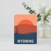 Vintage Wyoming Postkarte (Stehend Vorderseite)