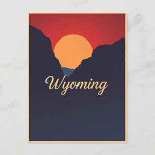 Vintage Wyoming Postkarte